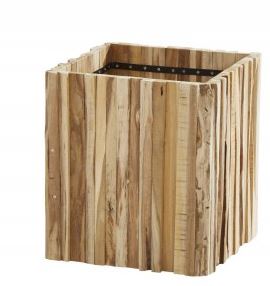 Pot de fleurs en teck - hauteur 50 cm 45x45 cm - PACO - 4 SEASONS, 213862, paco, 8720087010366