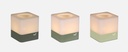 Lot de 3 photophores CUUB H.8cm - Couleurs: Vert tilleul/ Cacus / Romarin, PHOTOPHORES, CUUB, 308000