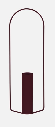 [FERMOB-3121B9] Vase rectangulaire H.76 cm ITAC de Fermob, FERMOB, ITAC, VASE, 3121 (Cerise noire)