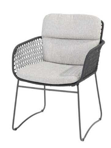[4SO-214016] Chaise Aprilla anthracite avec 2 coussins - 4 SEASONS, 214016, Modèle d'expo