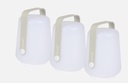 Lot de 3 lampes BALAD - H. 12 cm gris argile - FERMOB, BALAD