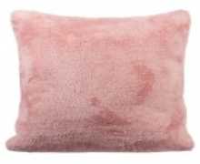 Coussin polyester vieux rose 40x40x10cm - J-LINE, 49162, 5415203491626
