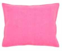 Coussin canevas rose fluo delave 45x45 cm - J-LINE, 41853, 5415203418531