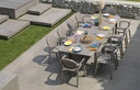 Ensemble extensible ALLORO 210/280 cm taupe avec 10 chaises palma - Nardi, ALLORO PALMA, ALLORO, PALMA