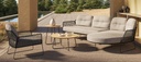 Salon de jardin Rhodos – canapé + chaise longue – inox et corde – Taste by 4 Seasons Outdoor