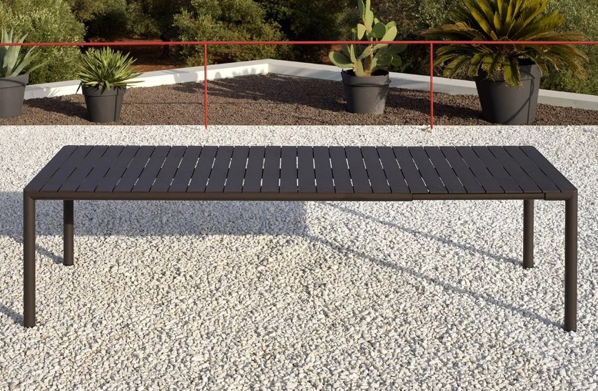 [NARDI-4966844000] TEVERE 210 - Table d'extérieur extensible  couleur "terra" de Nardi Outdoor- 211/275 cm