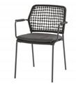 Chaise de jardin anthracite avec coussins BARISTA - TASTE, 91122, BARISTA
