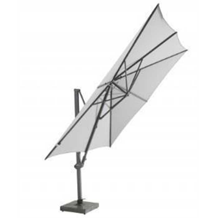 [4SO - 08647] Parasol déporté Siesta 300x300 cm – Aluminium & toile Solefin UPF 50 | 4 Seasons Outdoor