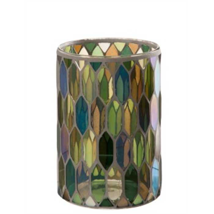 Photophore mosaique verre mix - J-LINE, 5415203715951