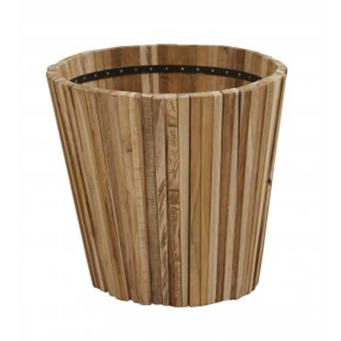 Pot de terrasse en teck pour plante - hauteur 50 cm diamètre: 58 cm - MIGUEL SMALL - 4 SEASONS, 213306, MIGUEL, 8718144565867