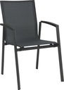 Chaise de jardin en aluminium de couleur anthracite / textilène carbone - empilable - TOP - STERN, TOP, 4010187146244, 418469