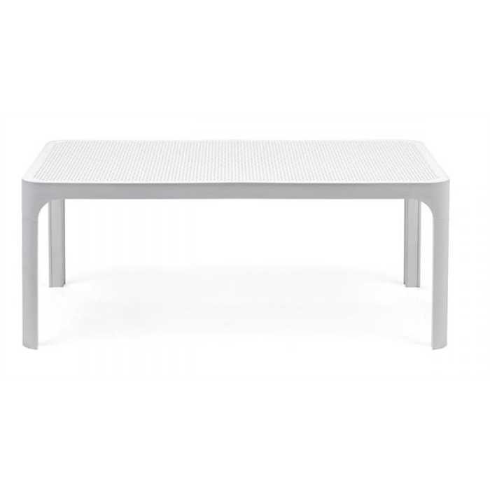 Table basse de jardin en résine blanche 100 cm NET - Nardi, 4006400000