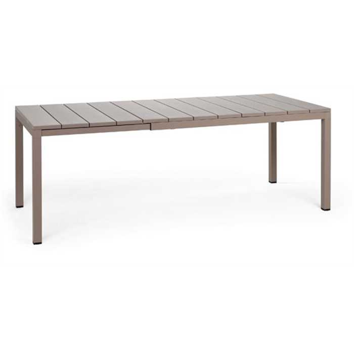 [NARDI-48359.10.000] RIO Table de jardin extensible en résine de couleur taupe 140/210 cm - Nardi outdoor