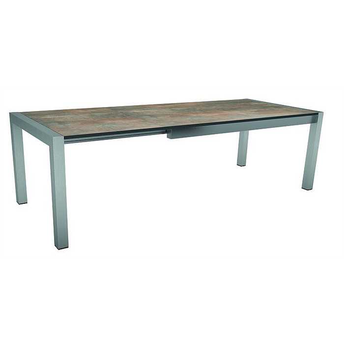 [STERN - 431700] Table extensible STERN inox avec plateau ferro 174(214/254)x90 cm, FERRO, 431700