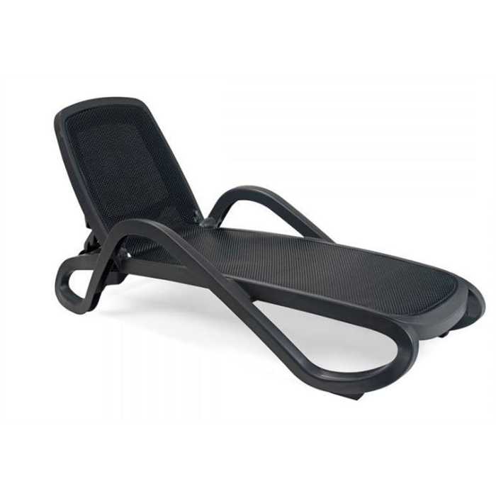[NARDI-40416.02.116] Transat Alfa Nardi anthracite – Bain de soleil réglable avec accoudoirs
