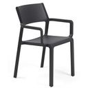 Chaise de jardin en résine de couleur anthracite TRILL - NARDI, 4025002000, TRILL1, 40250.02.000