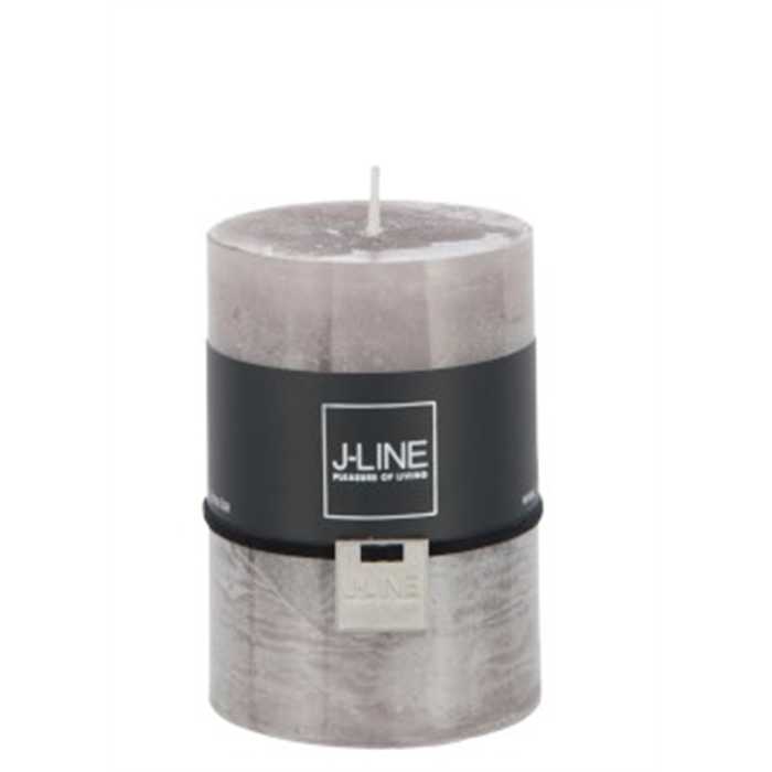 Bougie cylindre taupe m 7 x10 cm 48h - J-LINE, 5414451933285