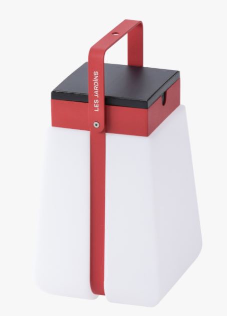LANTERNE rouge nomade BUMP 300 solaire en rotomoulé - LES JARDINS, 3561619002108, TINK210