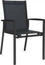 Chaise de jardin empilable en aluminium couleur anthracite / textilène carbone - LEVANTO - STERN, 417184, LEVANTO, 4010187168888